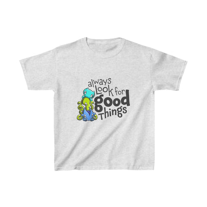 Kids T-shirt: Look for Good Things - Skoshie, Zeek & Wisp