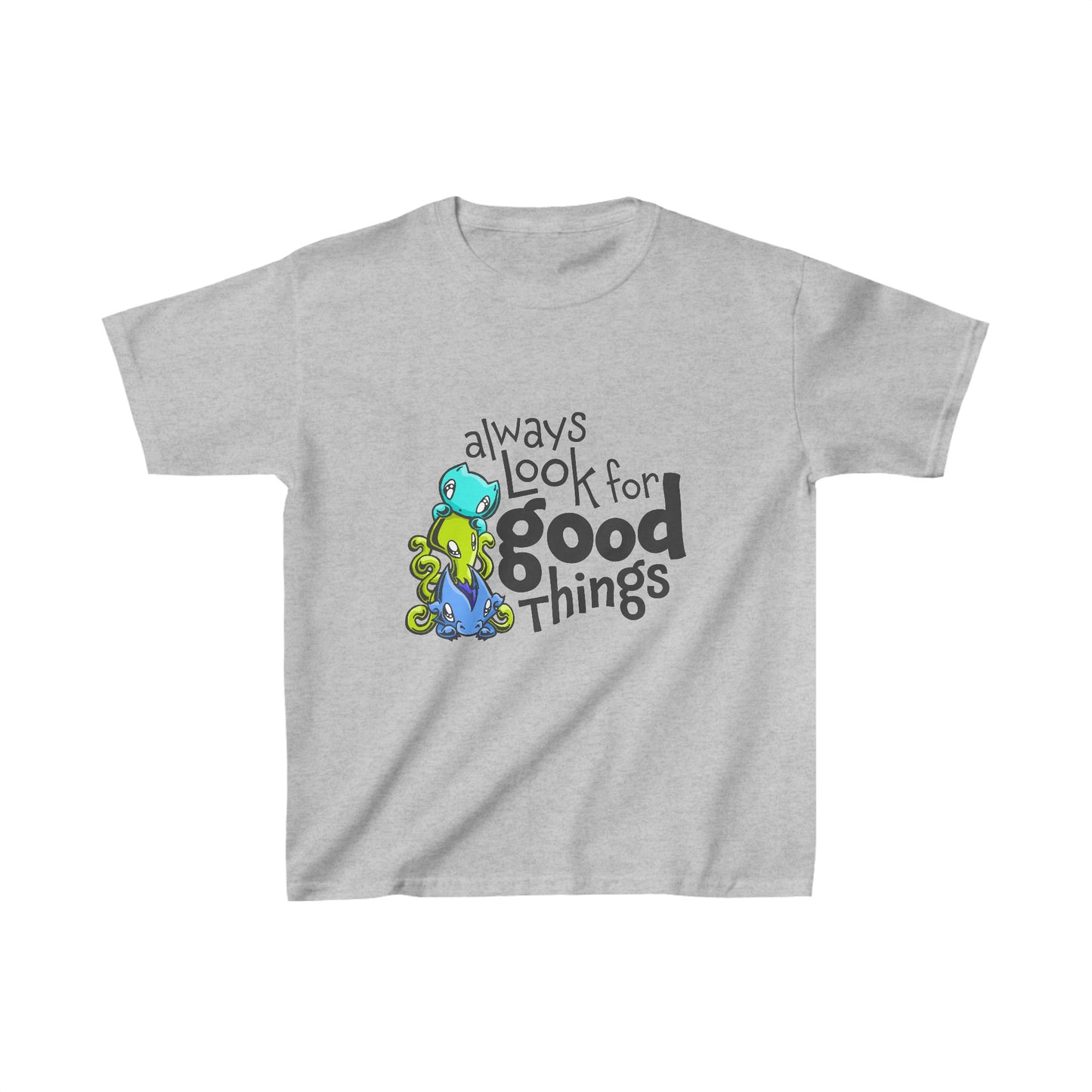 Kids T-shirt: Look for Good Things - Skoshie, Zeek & Wisp