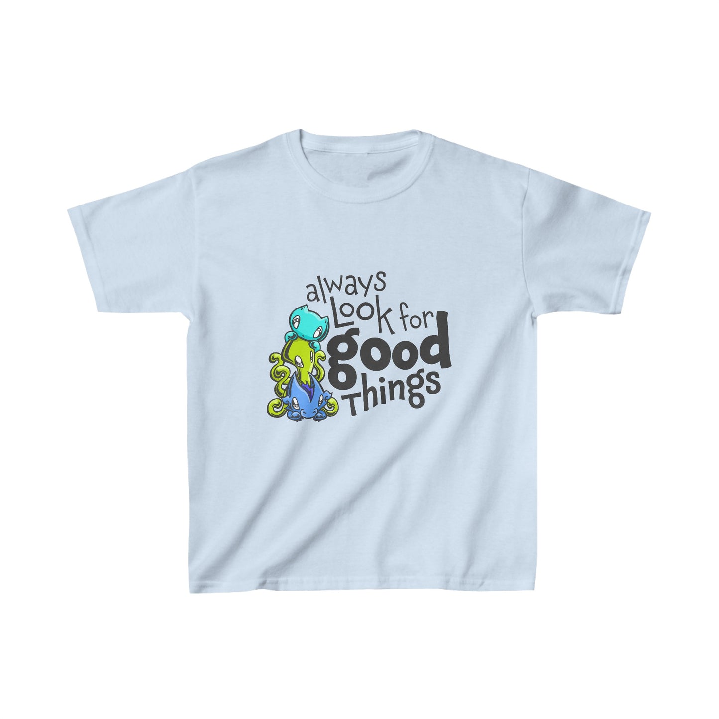 Kids T-shirt: Look for Good Things - Skoshie, Zeek & Wisp