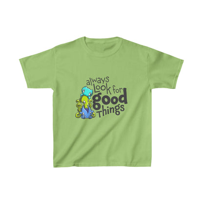 Kids T-shirt: Look for Good Things - Skoshie, Zeek & Wisp