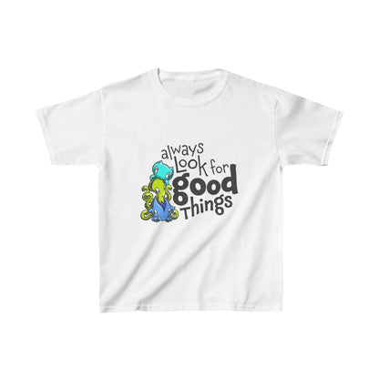 Kids T-shirt: Look for Good Things - Skoshie, Zeek & Wisp