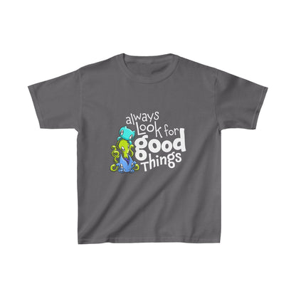 Kids T-shirt: Look for Good Things - Skoshie, Zeek & Wisp