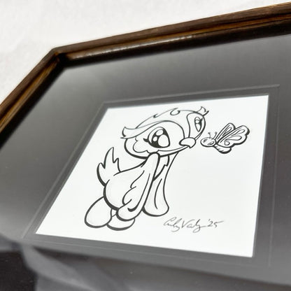 LIMITED Original Art: Owl Ink Drawings (4 poses) 5x7 framed