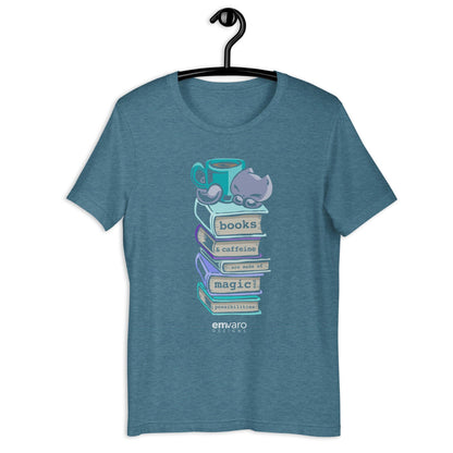 T-shirt: Books Are Magical - Skoshie the Cat