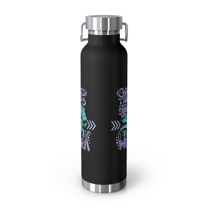 Water Bottle: Good Things Come to Those Who Work - Running - Wisp the Dragon (22 oz)